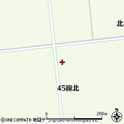 北海道石狩郡新篠津村第４５線北周辺の地図