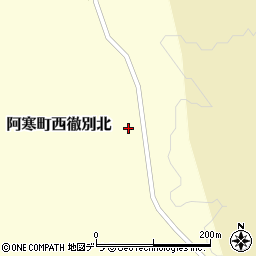 北海道釧路市阿寒町西徹別北周辺の地図