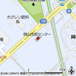 岡山市民センター周辺の地図