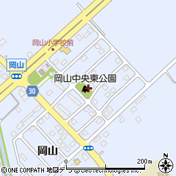 岡山中央東公園周辺の地図