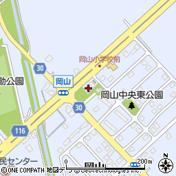 三笠岡山郵便局周辺の地図