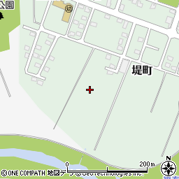北海道三笠市堤町周辺の地図