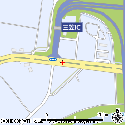三笠インター入口周辺の地図