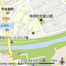 北海道三笠市多賀町8-24周辺の地図