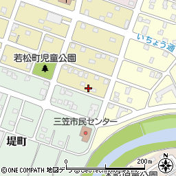 北海道三笠市若松町4-13周辺の地図