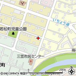 北海道三笠市若松町4-8周辺の地図