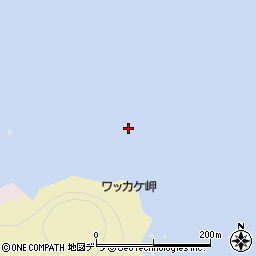 ワッカケ岬周辺の地図