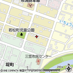 北海道三笠市若松町4-4周辺の地図