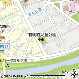 北海道三笠市有明町周辺の地図