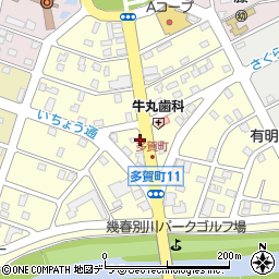 北海道三笠市多賀町周辺の地図