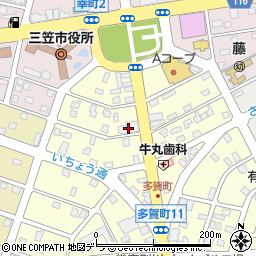北海道三笠市多賀町20-9周辺の地図