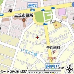 北海道三笠市多賀町20-5周辺の地図