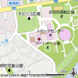 三笠市温水プール周辺の地図