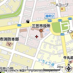 三笠市役所　商工観光課周辺の地図