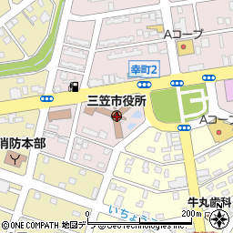 北海道三笠市周辺の地図
