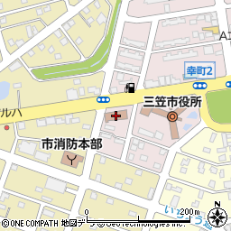 北海道警察三笠警察庁舎周辺の地図