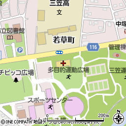 三笠高校生レストラン周辺の地図