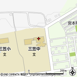 三笠市立三笠中学校周辺の地図