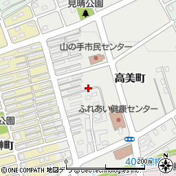 北海道三笠市高美町周辺の地図