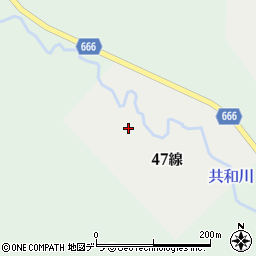 北海道釧路市阿寒町共和４７線周辺の地図