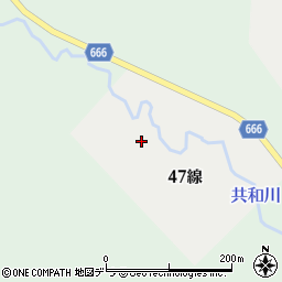 北海道釧路市阿寒町共和（４７線）周辺の地図