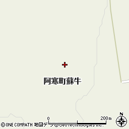 北海道釧路市阿寒町蘇牛周辺の地図