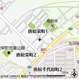 北海道三笠市唐松栄町1丁目周辺の地図