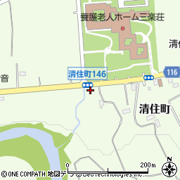 北海道三笠市清住町145周辺の地図
