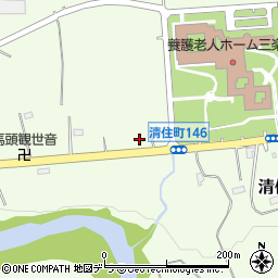 北海道三笠市清住町109周辺の地図
