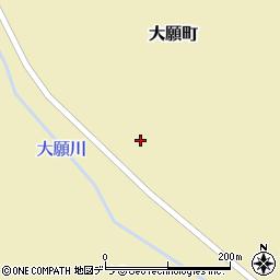 岩見沢市役所　大願地区多目的研修会館周辺の地図