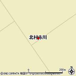 北海道岩見沢市北村赤川周辺の地図
