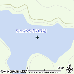 シュンクシタカラ湖周辺の地図