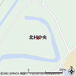 北海道岩見沢市北村中央周辺の地図