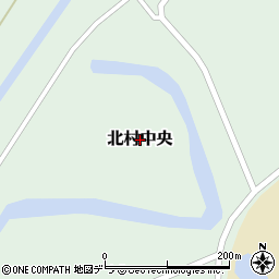北海道岩見沢市北村中央周辺の地図