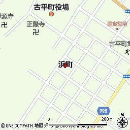 北海道古平町（古平郡）浜町周辺の地図