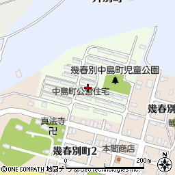 北海道三笠市幾春別中島町周辺の地図