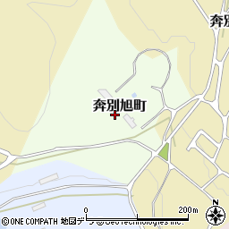 北海道三笠市奔別旭町周辺の地図