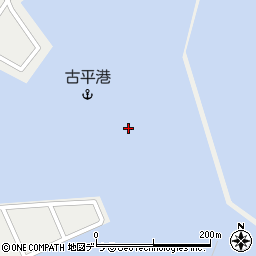 古平港周辺の地図