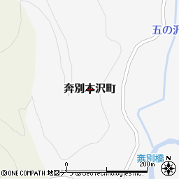 北海道三笠市奔別本沢町周辺の地図