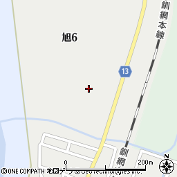 北海道標茶町（川上郡）旭周辺の地図