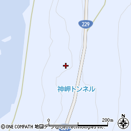 神岬トンネル周辺の地図