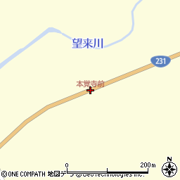 本覚寺前周辺の地図