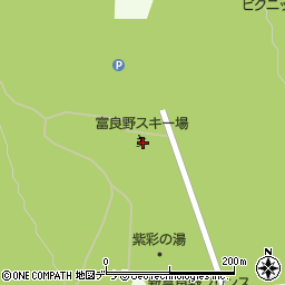 富良野スキー場周辺の地図