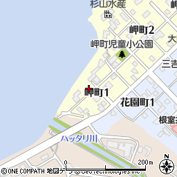 〒087-0046 北海道根室市岬町の地図