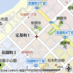 北海道根室市定基町周辺の地図