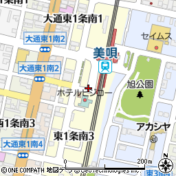 ＪＲ北海道美唄駅周辺の地図