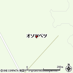 北海道標茶町（川上郡）オソツベツ周辺の地図