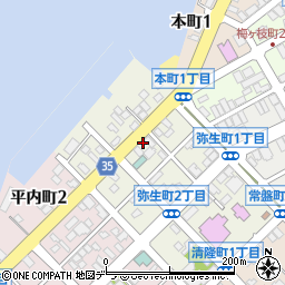 北海道根室市弥生町周辺の地図