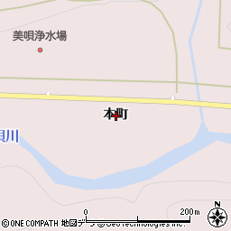 北海道美唄市盤の沢町本町周辺の地図
