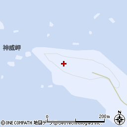 神威岬周辺の地図